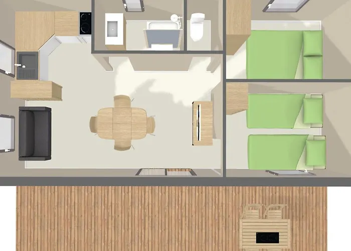 36m² Avec Terrasse Pour 5 Personnes - - Api-1-52-569 Coulon